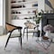 Flash Furniture Naomi Cane Rattan Dining and Accent Chair w/Solid Wood Frme, Gold Tipped Legs and Beige Padded Seat SK-220901-NATBLK-GG - alternate 8